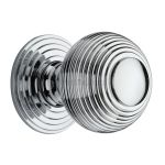 Heritage Brass - Reeded Cabinet Knob with Base