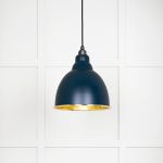 Hammered Brass Brindley Pendant in Dusk