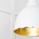 Hammered Brass Brindley Cluster Pendant in Flock