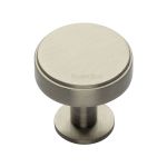 Heritage Brass - Stepped Disc Cabinet Knob with Rose