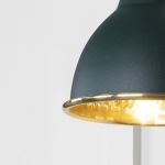 Hammered Brass Brindley Wall Light in Dingle