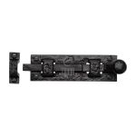 Tudor - Ball End Door Bolt Straight Black Iron