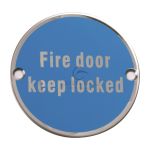Steel Line - Fire Door Keep Locked Engraving
