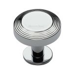 Heritage Brass - Ridge Cabinet Knob with Rose