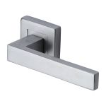 Heritage Brass - Delta Sq Door Handle on Square Rose