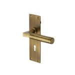 Heritage Brass - Bauhaus Door Handle on Plate