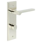 Burlington Fitzrovia Door Handles On Back Plate with Turn & Release
