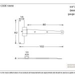 From The Anvil Penny End T Hinge (pair)