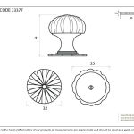 From The Anvil Flower Cabinet Knob