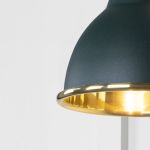 Smooth Brass Brindley Wall Light in Dingle
