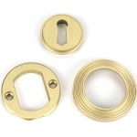Satin Brass Round Escutcheon (Beehive)