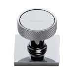 Heritage Brass - Florence Knurled Cabinet Knob with Square Backplate