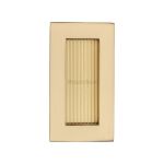 Heritage Brass - Reeded Rectangular Flush Pull