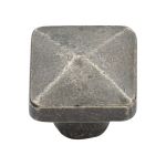 M.Marcus - Rustic Pewter Square Pyramid Cabinet Knob