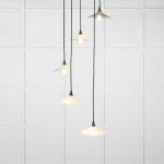 Smooth Brass Flora Cluster Pendant in Teasel