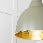 Hammered Brass Brindley Cluster Pendant in Tump