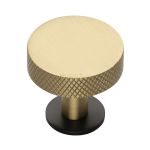 Heritage Brass - Knurled Disc Cabinet Knob with Rose