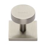 Heritage Brass - Disc Cabinet Knob With Square Backplate
