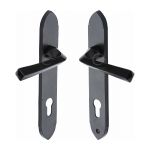 M.Marcus - Black Iron Grafton Door Handle on Plate