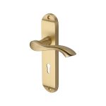 Heritage Brass - Algarve Door Handle on Plate