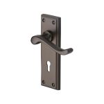 Heritage Brass - Edwardian Door Handle on Plate