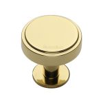 Heritage Brass - Stepped Disc Cabinet Knob with Rose