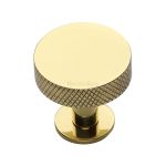 Heritage Brass - Knurled Disc Cabinet Knob with Rose