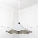 Smooth Nickel Flora Pendant in Birch