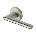 Heritage Brass - Admiralty Door Handle on Round Rose