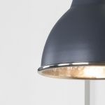 Hammered Nickel Brindley Wall Light in Slate