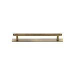 Heritage Brass - Step Cabinet Pull Handle with Plate
