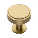 Heritage Brass - Stepped Disc Cabinet Knob with Rose
