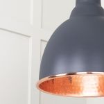 Hammered Copper Brindley Cluster Pendant in Slate