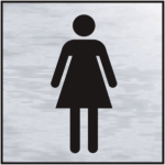 Ladies symbol' Sign - BRS - 120 x 122mm