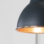 Smooth Copper Brindley Wall Light in Soot