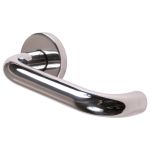 Steel Line - Tubular Door Handle on Round Rose