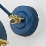 Smooth Brass Brindley Wall Light in Upstream