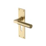 Heritage Brass - Bauhaus Door Handle on Plate