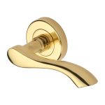Heritage Brass - Algarve Door Handle on Round Rose