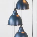 Hammered Nickel Brindley Cluster Pendant in Dusk