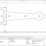 Smooth Cast T Hinge (pair)