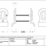 External Beeswax 50mm Euro Door Pull (Back to Back fixings)