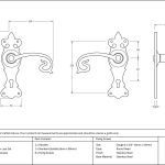 Natural Textured Curly Lever Lock Set