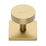 Heritage Brass - Disc Cabinet Knob With Square Backplate