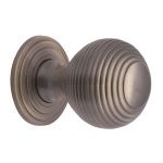 Heritage Brass - Reeded Cabinet Knob with Base