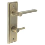 Burlington Fitzrovia Door Handles On Back Plate with Turn & Release