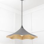 Smooth Brass Flora Pendant in Bluff