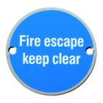Signage Fire Escape - Keep Clear