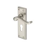Heritage Brass - Edwardian Door Handle on Plate