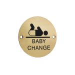Stainless Steel Baby Change Symbol